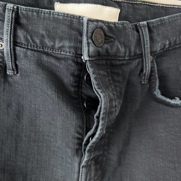 MOTHER black the vagabond mini fray denim skirt - Picture 4 of 6